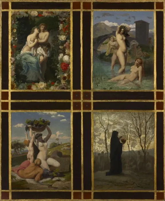 Framed Print : The Four Seasons, 1850. Creator: Henry Picou (French, 1824-1895); Jean-Leon Gerome Framed Print : The Four Seasons, 1850. Creator: Henry Picou (French, 1824-1895); Jean-Leon Gerome