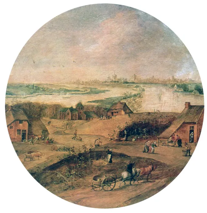 Framed Print : The Four Seasons, Autumn, c1600. Artist: Abel Grimmer Framed Print : The Four Seasons, Autumn, c1600. Artist: Abel Grimmer