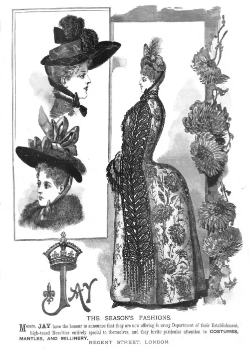 Framed Print : The Seasons Fashions; Messrs. Jay, 1888. Creator: Unknown Framed Print : The Seasons Fashions; Messrs. Jay, 1888. Creator: Unknown
