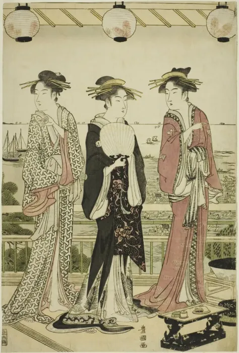 Framed Print : Four Seasons in the South - Summer View (Minami shiki natsu no kei), c. 1789 / 93 Framed Print : Four Seasons in the South - Summer View (Minami shiki natsu no kei), c. 1789 / 93