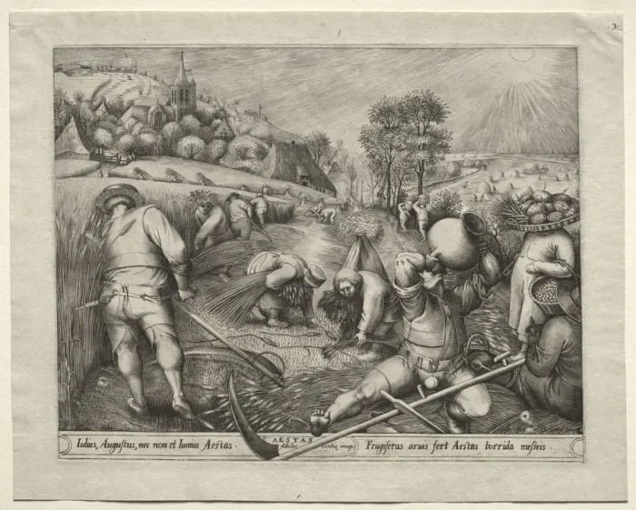 Framed Print : The Four Seasons: Summer, 1570. Creator: Pieter van der Heyden (Netherlandish, c. 1530-c Framed Print : The Four Seasons: Summer, 1570. Creator: Pieter van der Heyden (Netherlandish, c. 1530-c