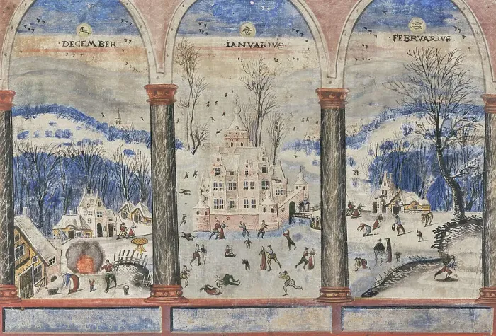 Framed Print : The Four Seasons: Winter months, End of 17th-Early 18th cen. Creator: Anonymous Framed Print : The Four Seasons: Winter months, End of 17th-Early 18th cen. Creator: Anonymous