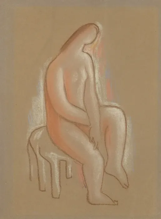 Framed Print : Seated, around 1930. Creator: Mikulas Galanda Framed Print : Seated, around 1930. Creator: Mikulas Galanda