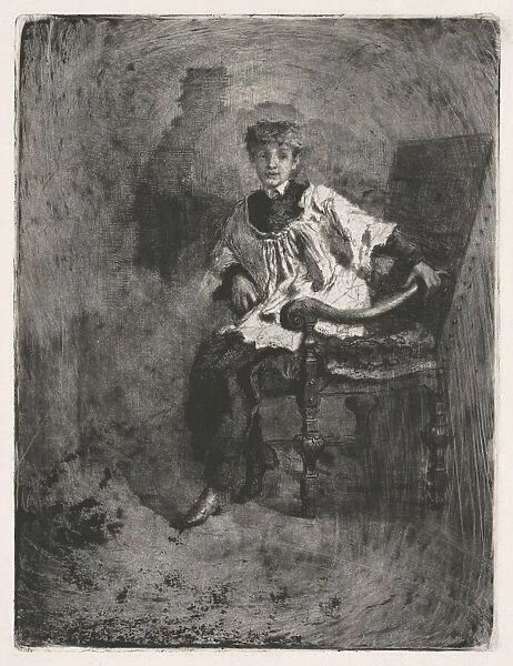 Seated Acolyte, c. 1872. Creator: Mose, Bianchi