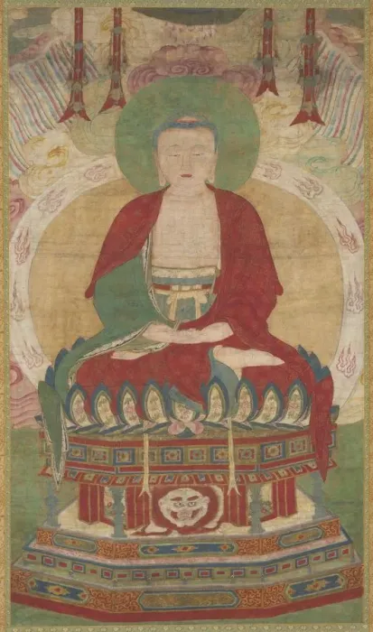 Framed Print : Seated Amitabha, late 1500s-early 1600s. Creator: Unknown Framed Print : Seated Amitabha, late 1500s-early 1600s. Creator: Unknown