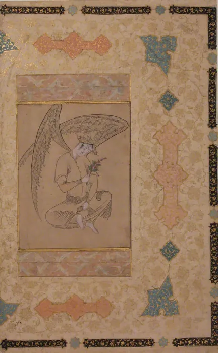 Framed Print : Seated Angel, 17th century. Creator: Unknown Framed Print : Seated Angel, 17th century. Creator: Unknown