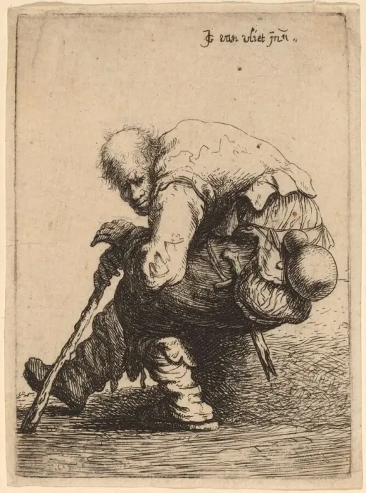 Framed Print : Seated Beggar, 1632. Creator: Jan Georg van Vliet Framed Print : Seated Beggar, 1632. Creator: Jan Georg van Vliet