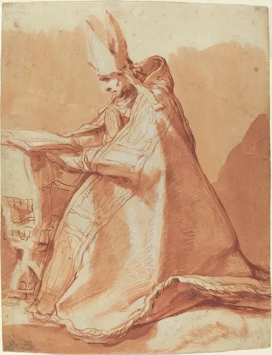 Framed Print : Seated Bishop. Creator: Abraham Bloemaert Framed Print : Seated Bishop. Creator: Abraham Bloemaert