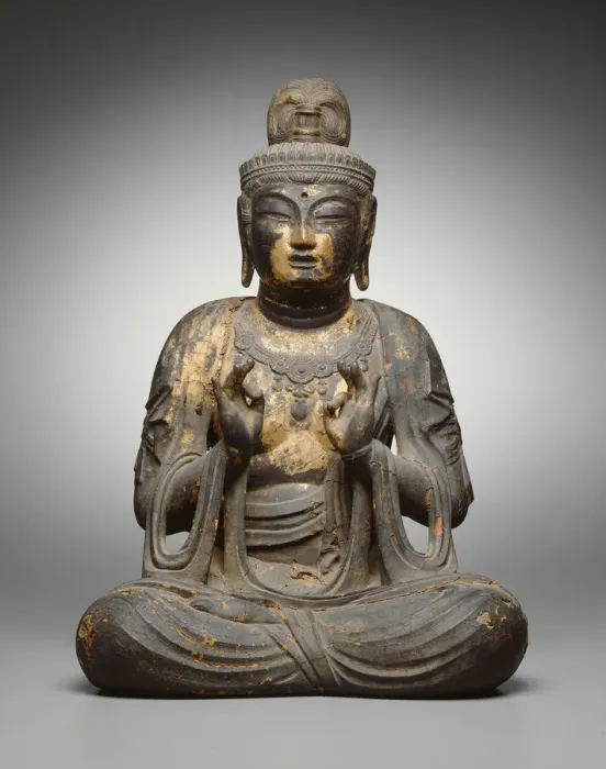 Framed Print : Seated Bodhisattva, 8th century. Creator: Unknown Framed Print : Seated Bodhisattva, 8th century. Creator: Unknown