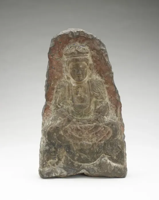 Framed Print : Seated bodhisattva, Period of Division, 550-577. Creator: Unknown Framed Print : Seated bodhisattva, Period of Division, 550-577. Creator: Unknown