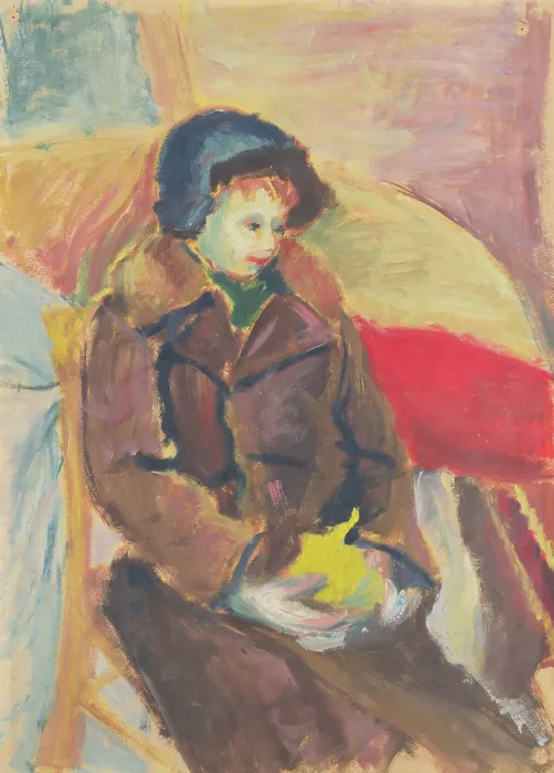 Framed Print : Seated boy, c1942. Creator: Jan Novak Framed Print : Seated boy, c1942. Creator: Jan Novak