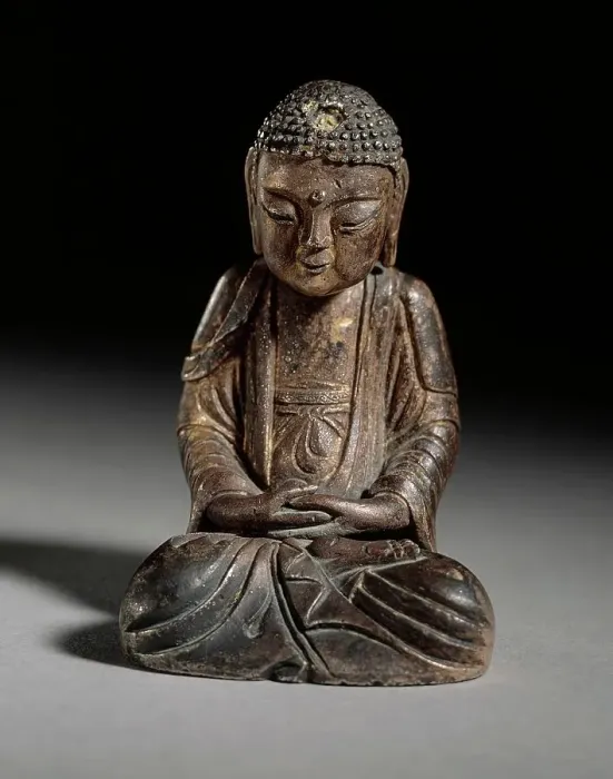 Framed Print : Seated Buddha, 13th-14th century. Creator: Unknown Framed Print : Seated Buddha, 13th-14th century. Creator: Unknown