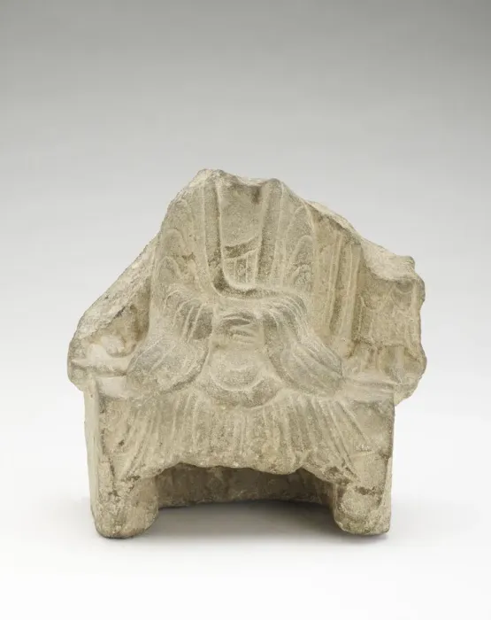 Framed Print : Seated Buddha (fragment), Period of Division, 534-555. Creator: Unknown Framed Print : Seated Buddha (fragment), Period of Division, 534-555. Creator: Unknown