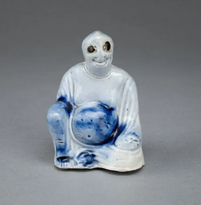 Framed Print : Seated Buddha, Staffordshire, 1750 / 65. Creator: Staffordshire Potteries Framed Print : Seated Buddha, Staffordshire, 1750 / 65. Creator: Staffordshire Potteries