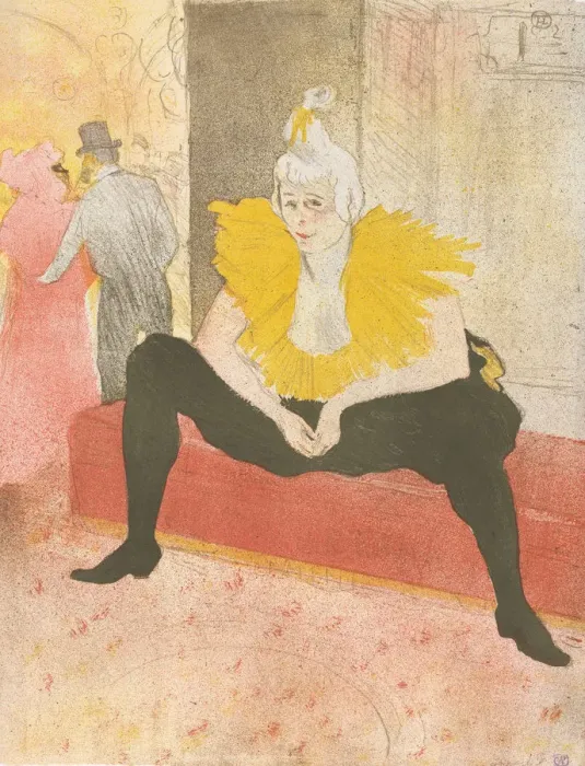 Framed Print : The Seated Clowness (Mademoiselle Cha-u-ka-o) (from the series Elles), 1896. 1896 Framed Print : The Seated Clowness (Mademoiselle Cha-u-ka-o) (from the series Elles), 1896. 1896