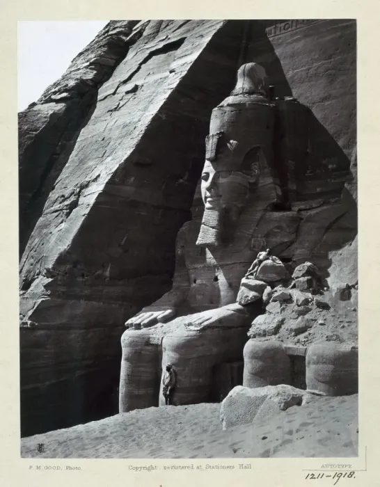 Framed Print : Seated colossus of Rameses II, Temple of Abu Simbel, Egypt, c1860-1890 Framed Print : Seated colossus of Rameses II, Temple of Abu Simbel, Egypt, c1860-1890