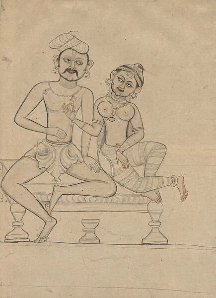 Seated Couple, c. 1800. Creator: Unknown