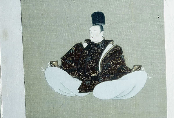A seated dignitary, Japanese painting