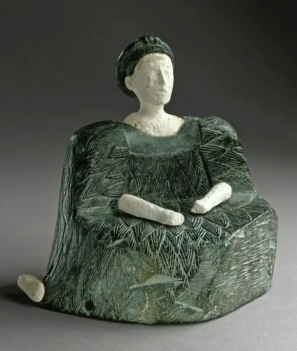 Framed Print : Seated Female Figure (image 1 of 3), between c.2500 and c.1500 B.C.. Creator: Unknown Framed Print : Seated Female Figure (image 1 of 3), between c.2500 and c.1500 B.C.. Creator: Unknown