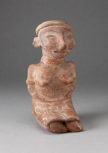 Seated Female Figurine with Patterned Skirt, 100 B. C.  /  A. D. 300. Creator: Unknown