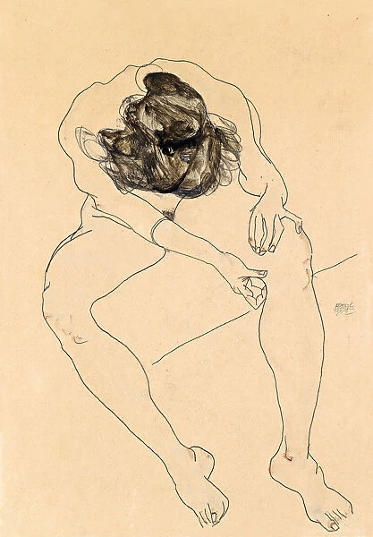 Seated female nude, 1912. Artist: Schiele, Egon (1890?1918)