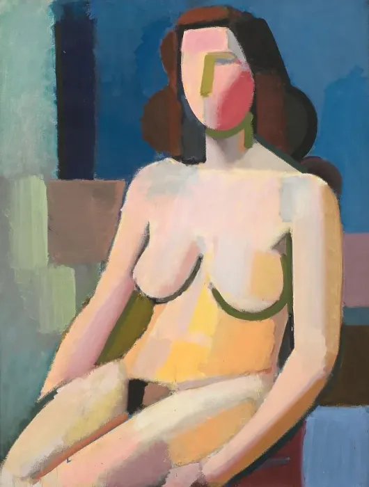 Framed Print : Seated Female Nude, 1940. Creator: Vilhelm Lundstrom Framed Print : Seated Female Nude, 1940. Creator: Vilhelm Lundstrom