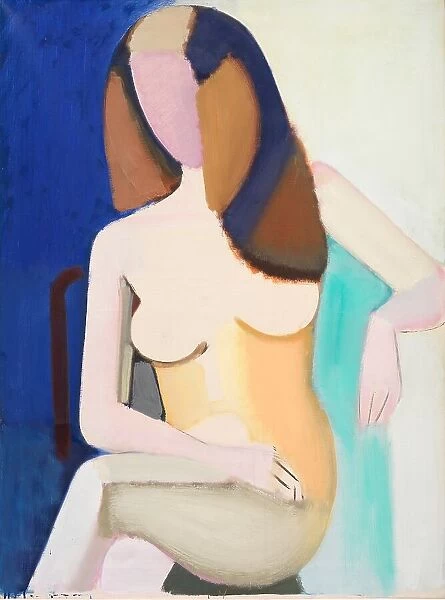 Seated Female Nude, 1950. Creator: Vilhelm Lundstrom