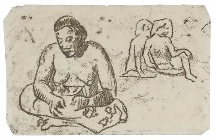 Framed Print : Seated Female (related to the painting Sister of Charity), c. 1902. Creator: Paul Gauguin Framed Print : Seated Female (related to the painting Sister of Charity), c. 1902. Creator: Paul Gauguin