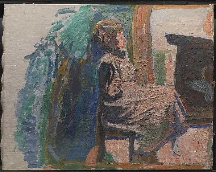 Framed Print : Seated Figure, 1941. Creator: Niels Larsen Stevns Framed Print : Seated Figure, 1941. Creator: Niels Larsen Stevns