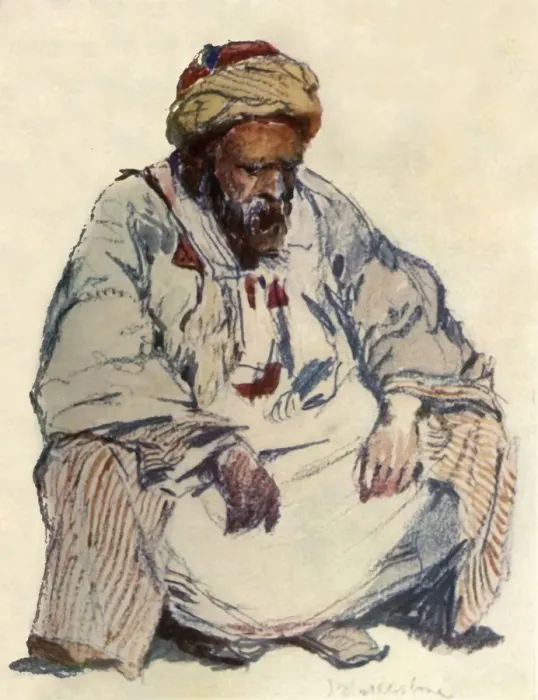 Framed Print : Seated Figure of Syrian Shepherd in Sheepskin Coat, 1902. Creator: John Fulleylove Framed Print : Seated Figure of Syrian Shepherd in Sheepskin Coat, 1902. Creator: John Fulleylove