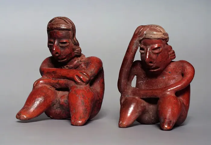 Framed Print : Seated Figures, 200 B.C.-A.D. 500. Creator: Unknown Framed Print : Seated Figures, 200 B.C.-A.D. 500. Creator: Unknown