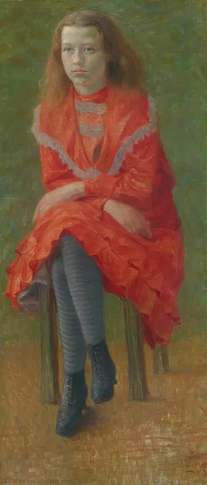 Framed Print : Seated girl, 1910-1915. Creator: Ivan Zabota Framed Print : Seated girl, 1910-1915. Creator: Ivan Zabota