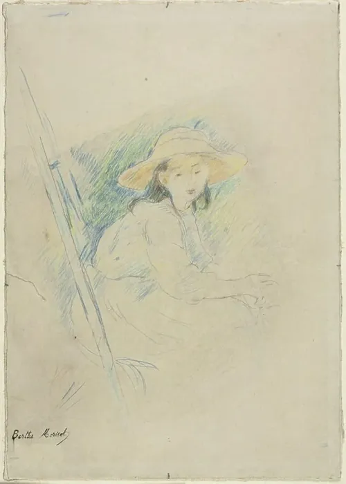 Framed Print : Seated Girl (Julie Manet), c. 1890. Creator: Berthe Morisot Framed Print : Seated Girl (Julie Manet), c. 1890. Creator: Berthe Morisot