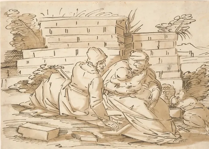 Framed Print : Seated Holy Family, 1501 / 1600. Creator: Unknown Framed Print : Seated Holy Family, 1501 / 1600. Creator: Unknown