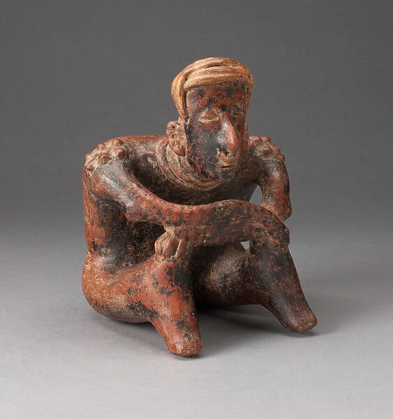 Seated Male Figure Leaning Forward with Arms Crossed over Knees, c. A. D. 200