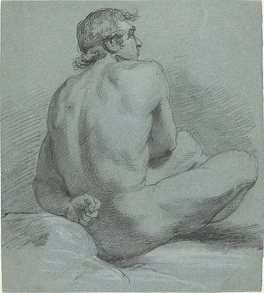 Seated Male Nude, probably 1786 / 1791. Creator: Samuel Woodforde