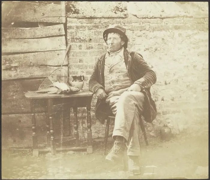 Framed Print : Seated Man, about 1855-1865. Creator: John Whistler Framed Print : Seated Man, about 1855-1865. Creator: John Whistler