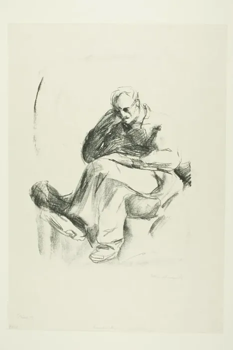 Framed Print : Seated Man, 1912-14. Creator: Edvard Munch Framed Print : Seated Man, 1912-14. Creator: Edvard Munch