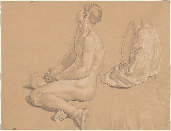 A Seated Man Nude and then Clothed, 1820s. Creator: Gustav Heinrich Nacke