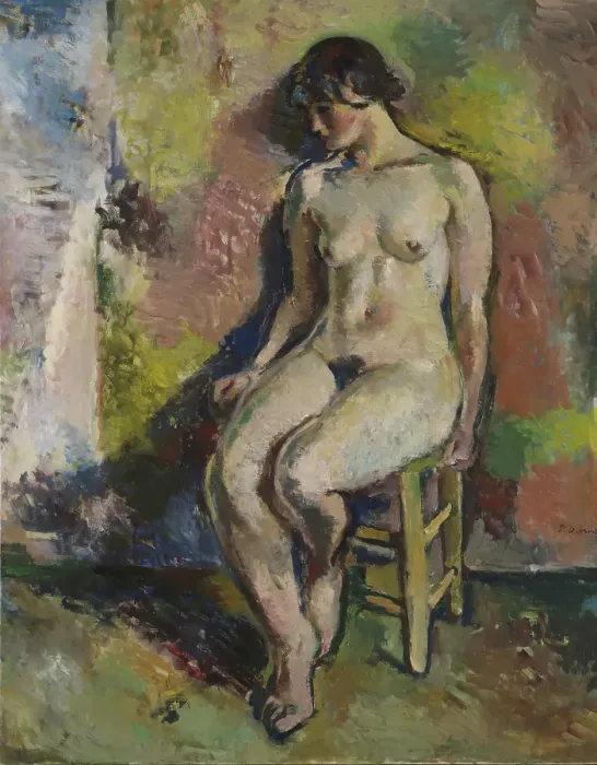Framed Print : Seated Nude, 1929. Creator: Per Deberitz Framed Print : Seated Nude, 1929. Creator: Per Deberitz