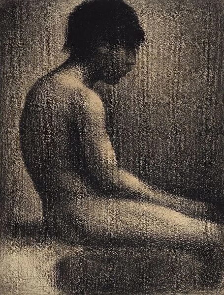 Seated Nude. Study for Une Baignade, 1883. Creator: Seurat, Georges Pierre (1859-1891)