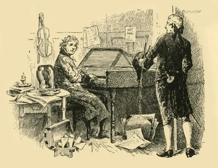 Framed Print : Seated before an old, worn-out piano, (1907). Creator: Unknown Framed Print : Seated before an old, worn-out piano, (1907). Creator: Unknown