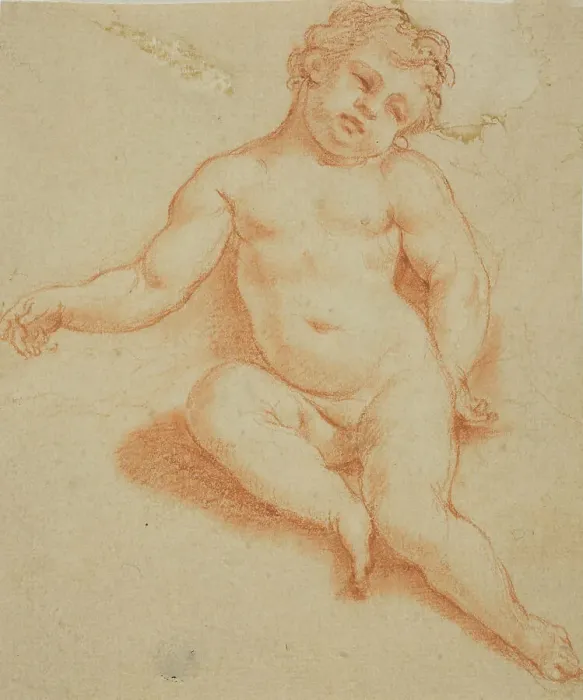 Framed Print : Seated Putto, n.d. Creator: Unknown Framed Print : Seated Putto, n.d. Creator: Unknown