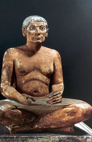 Seated scribe, Ancient Egyptian, 5th Dynasty, 2498-2345 BC