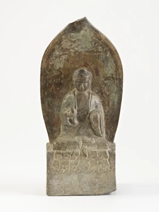 Framed Print : Seated Shijia Buddha (Shakyamuni), Period of Division or modern, Dated 549 CE, or poss Framed Print : Seated Shijia Buddha (Shakyamuni), Period of Division or modern, Dated 549 CE, or poss