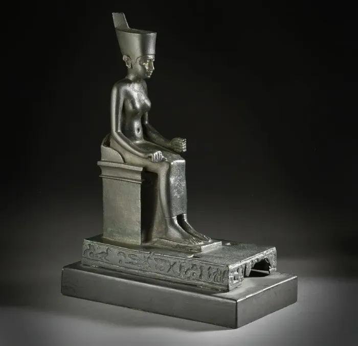Framed Print : Seated Statuette of the Goddess Neith, 711-323 B.C.. Creator: Unknown Framed Print : Seated Statuette of the Goddess Neith, 711-323 B.C.. Creator: Unknown