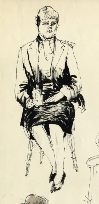 Framed Print : Seated woman, 1953. Creator: Shirley Markham Framed Print : Seated woman, 1953. Creator: Shirley Markham