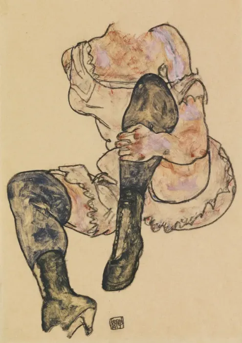 Framed Print : Seated Woman with Bent Left Leg (Torso), c. 1917 Framed Print : Seated Woman with Bent Left Leg (Torso), c. 1917