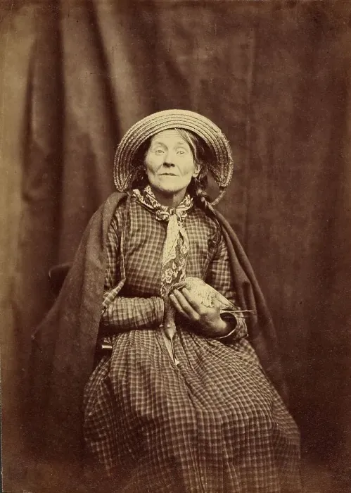 Framed Print : Seated Woman with a Bird, about 1855. Creator: Hugh Welch Diamond Framed Print : Seated Woman with a Bird, about 1855. Creator: Hugh Welch Diamond
