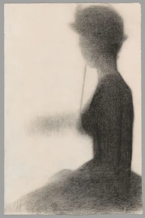 Framed Print : Seated Woman with a Parasol (study for La Grande Jatte), 1884 / 85. Creator: Georges-Pierre Seurat Framed Print : Seated Woman with a Parasol (study for La Grande Jatte), 1884 / 85. Creator: Georges-Pierre Seurat